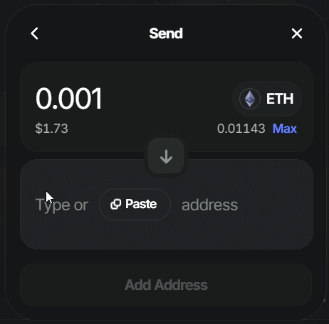 Pendle Boros DeFi app doesn't allow ENS name as recipient in the send flow